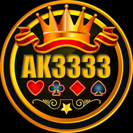 AK3333 cartoon character holding casino chips and a smartphone